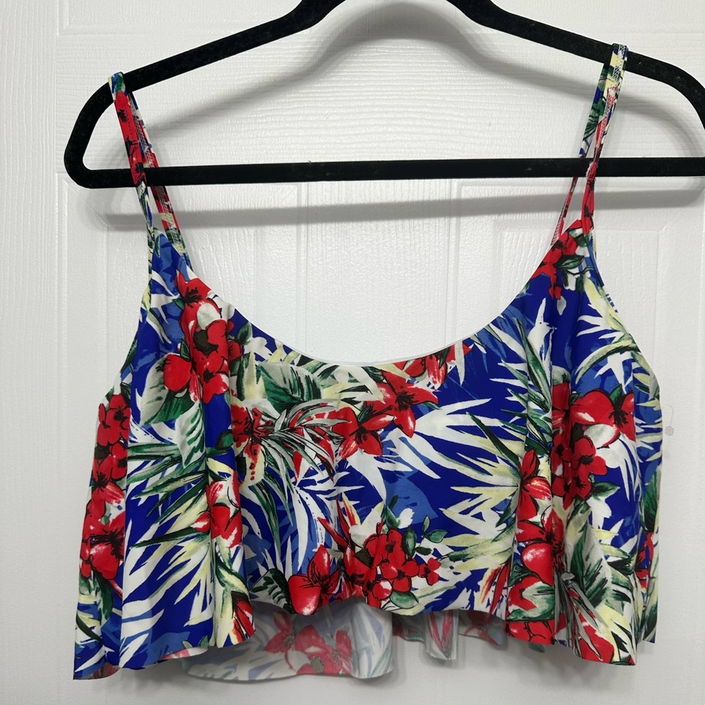 Lord & Taylor Design Lab Floral Flowy Bikini Top